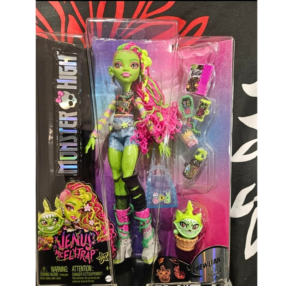 Monster High Doll with Green Skin and Multicolored Hair